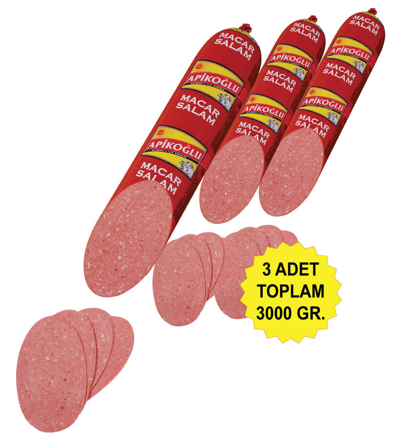 Blok Dana Macar Salam 1000 Gr. Üçlü Paket (Toplam 3000 Gr.)