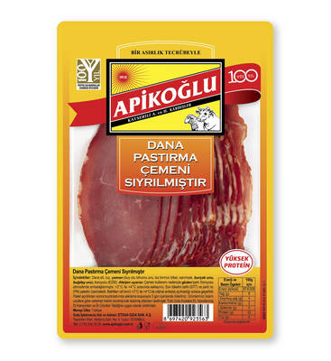 Çemeni Sıyrılmış Dilimli Dana Kontrfile Pastırma 90 Gr.