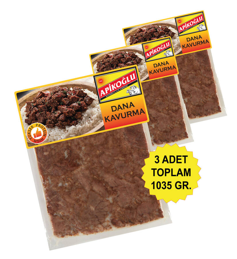 Kare Dilimli Dana Kavurma Üçlü Paket